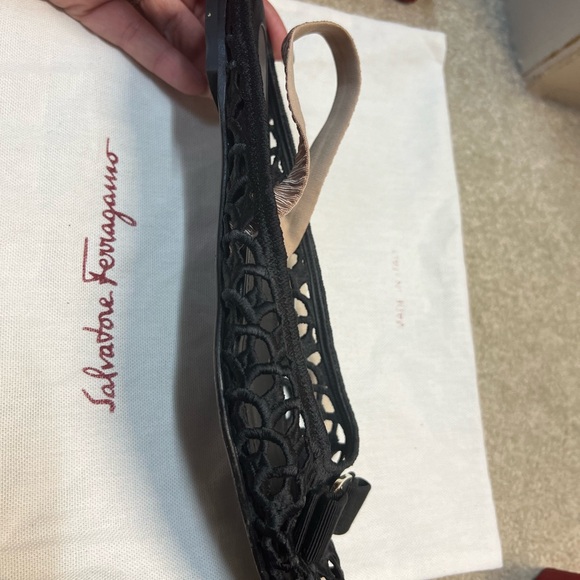 Salvatore ferragamo varina flats- sling back Us9.5 great condition barely worn - Picture 5 of 12